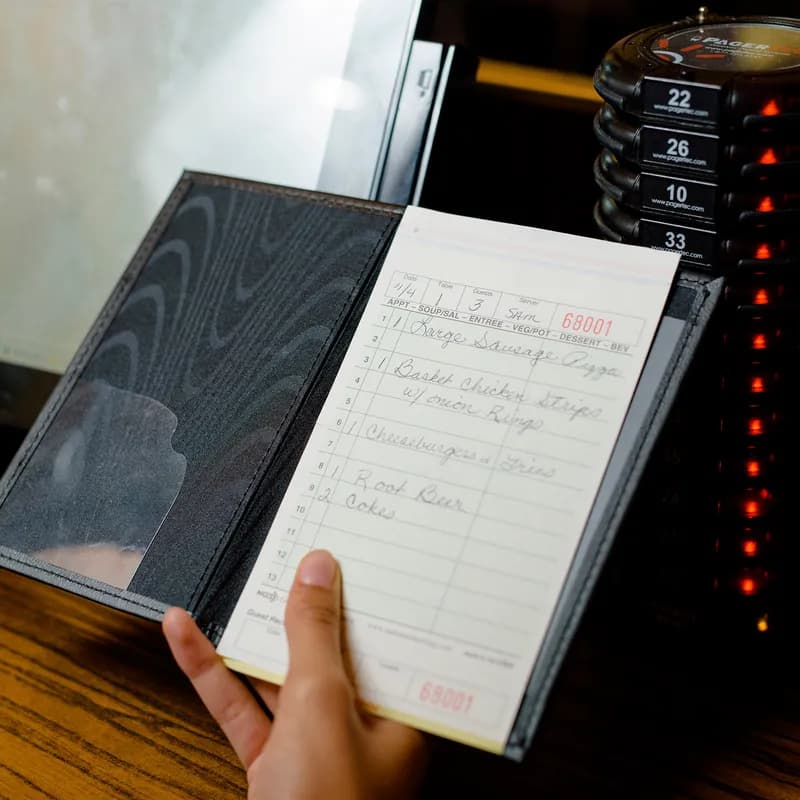 Guest Check 4.25X7.25 IN Green Medium-Wide 2-Part Carbonless 13 Line 50 Sheets/Pack 40 Packs/Case 2000 Count/Case