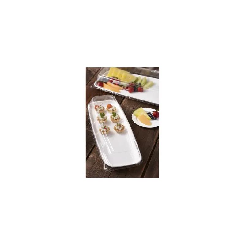 Mozaïk® Lid 6.93X17.93X2 IN PET Clear Rectangle For Platter 25/Case