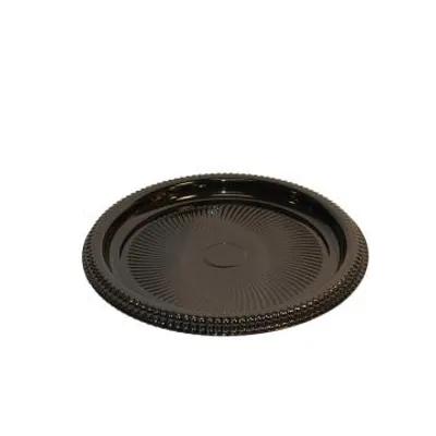 Serving Tray Base 18.13X1.38 IN PET Black Round 36/Case