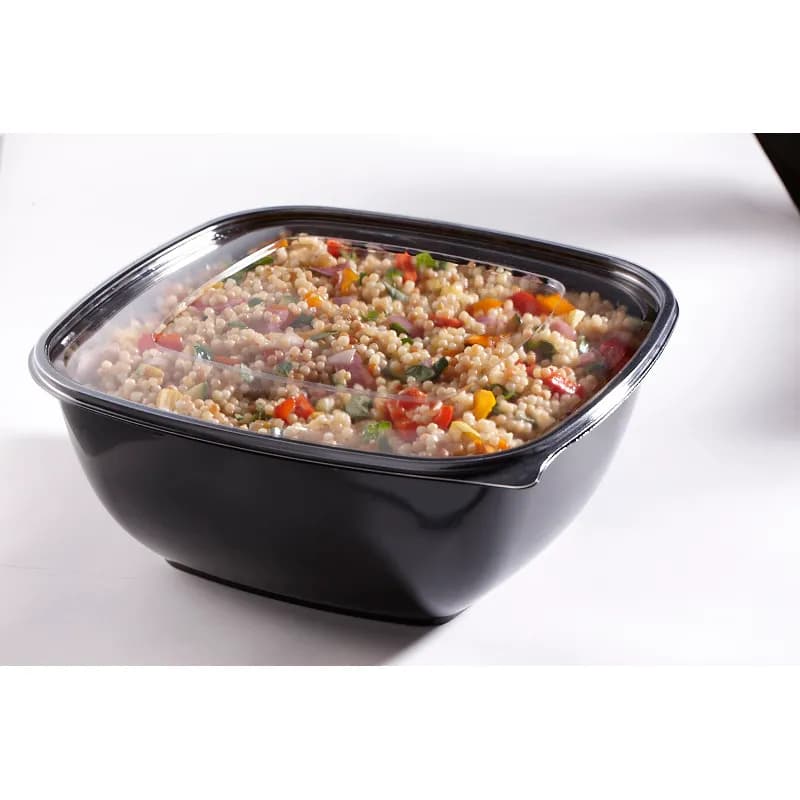 Lid Flat 14.4X14.4X0.4 IN PET Clear Square For 320 OZ Bowl 25/Case