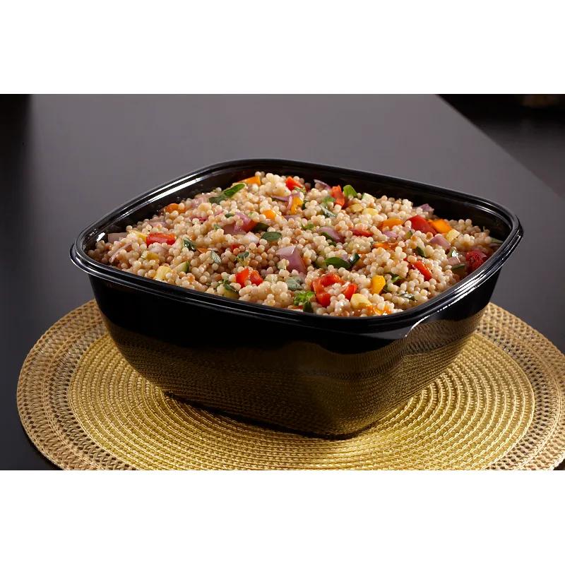 Catering Bowl 320 OZ PET Black Square 25/Case
