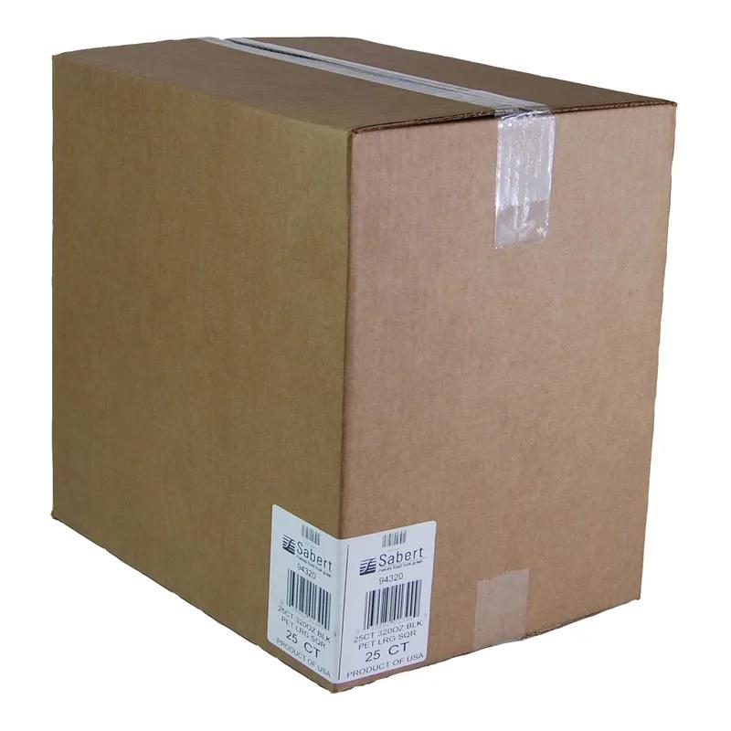 Catering Bowl 320 OZ PET Black Square 25/Case