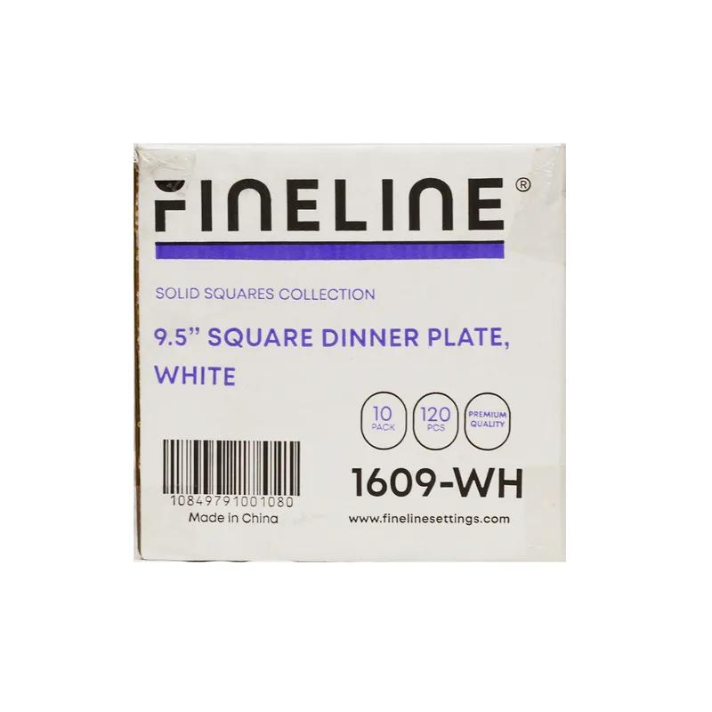 Plate 9.5X9.5 IN Plastic White Square 120/Case