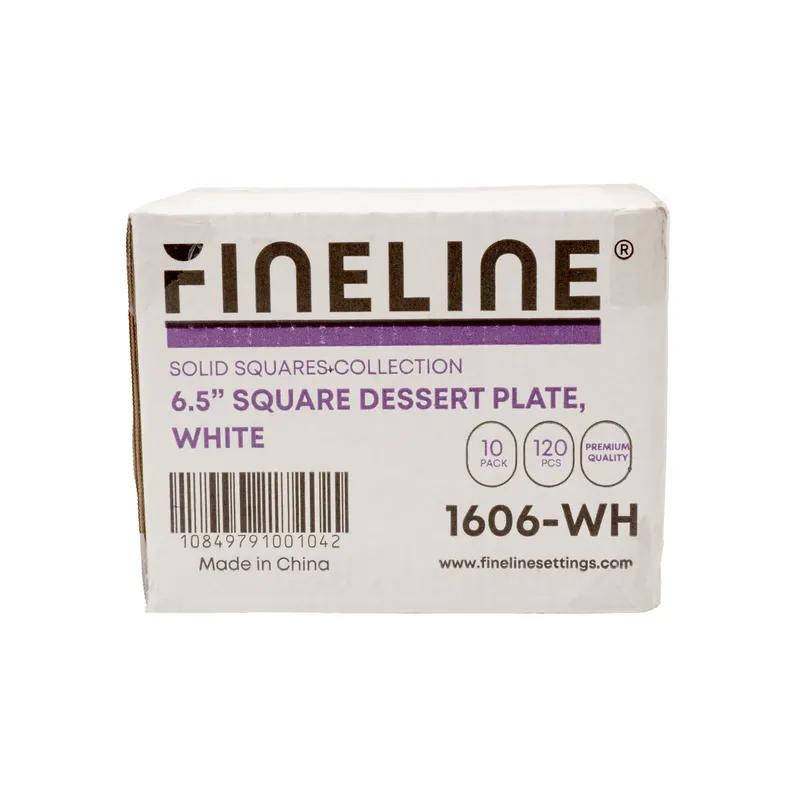Plate 6.5X6.5 IN PS White Square 120/Case
