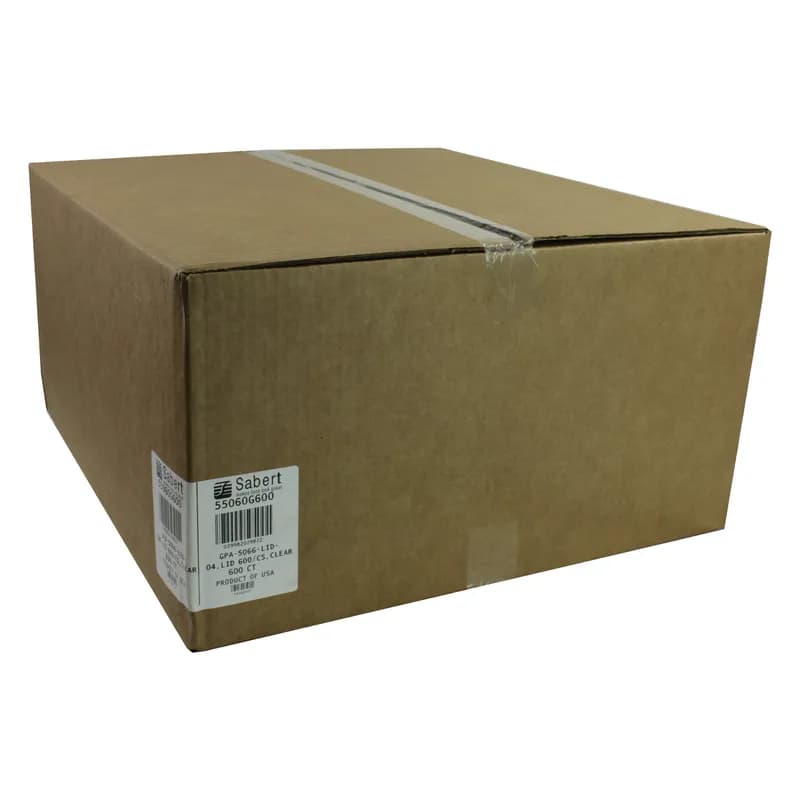 Lid Dome 5X6.6X0.62 IN PET Clear Rectangle For Container 600/Case