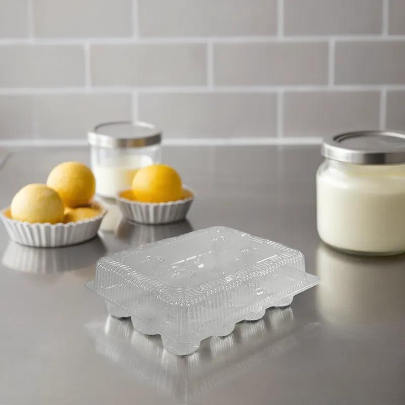 Cupcake Hinged Container With Dome Lid 13X10.5X3 IN 12 Compartment OPS Clear Rectangle 100/Case