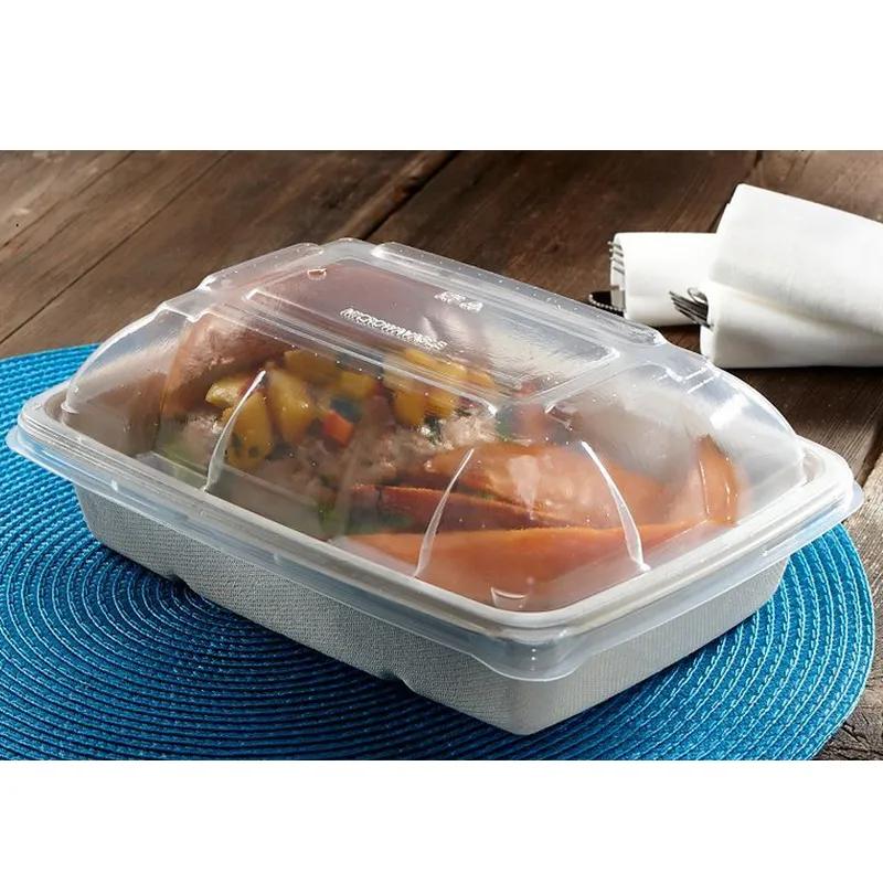 Lid Dome 9.2X6.7X1.78 IN PP Clear Rectangle For 20-30 OZ Container 300/Case
