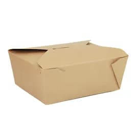 Bio-Pak® #8 Take-Out Box Fold-Top 45 OZ Paper Kraft 300/Case