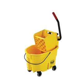 WaveBrake® Mop Bucket & Wringer 26 QT Plastic Yellow Side Press 1/Each