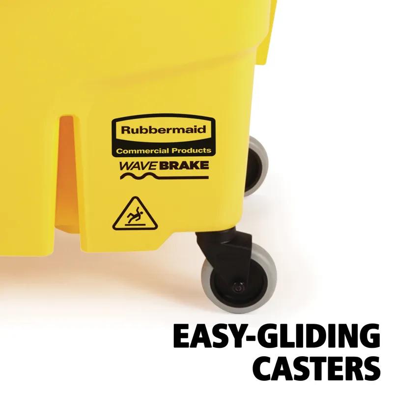 WaveBrake® Mop Bucket & Wringer 26 QT Plastic Yellow Side Press 1/Each