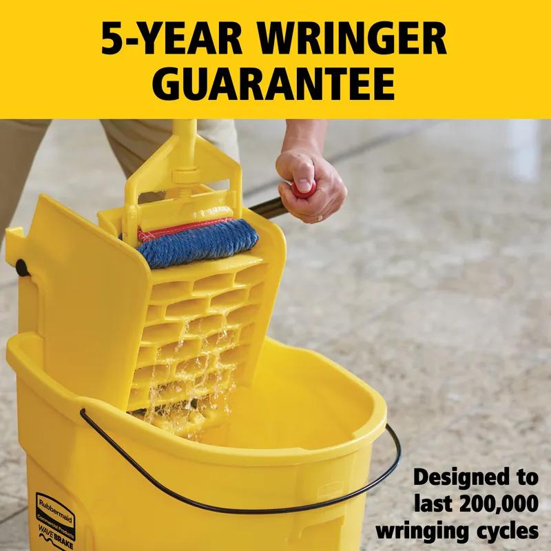 WaveBrake® Mop Bucket & Wringer 26 QT Plastic Yellow Side Press 1/Each