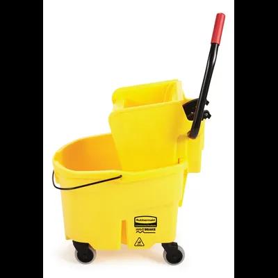 WaveBrake® Mop Bucket & Wringer 26 QT Plastic Yellow Side Press 1/Each