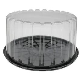 Cake Container & Lid Combo With High Dome Lid 11.1X5.25 IN OPS Clear Black Round Deep 90/Case