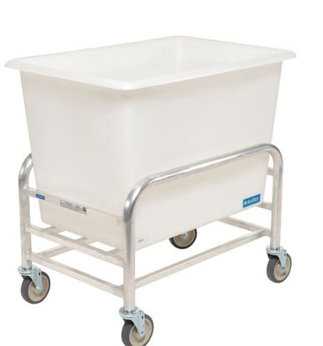 Bulk Mover 33X24X36 IN 6 Bushel Aluminum Stainless Steel PE Includes White Poly Tub 1/Each