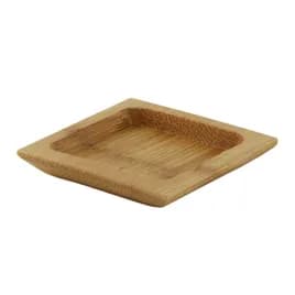 Dish Mini 2.4X2.4 IN Bamboo Natural Square 24 Count/Pack 6 Packs/Case 144 Count/Case