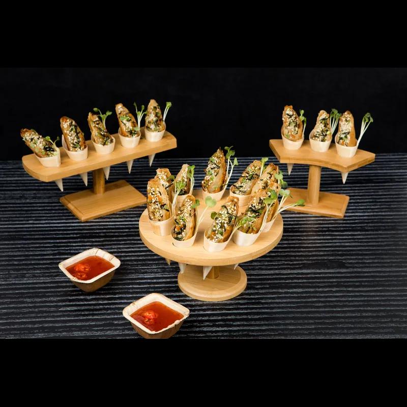 Take-Out Container Base 2.5X2.5X1.3 IN Palm Leaf Square 50 Count/Pack 6 Packs/Case 300 Count/Case