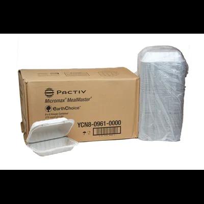 Hoagie & Sub Take-Out Container Hinged With Dome Lid 9X6X3 IN MFPP White Rectangle 270/Case