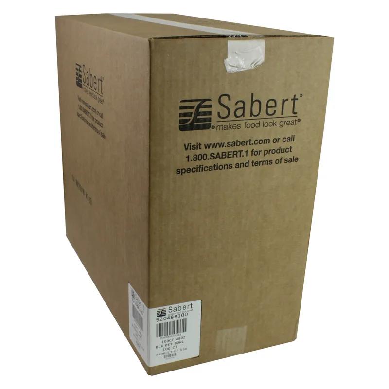 Bowl Large (LG) 48 OZ PET Black Round 100/Case