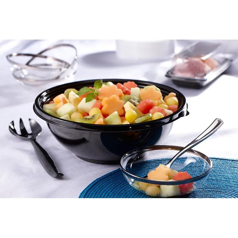 Bowl Large (LG) 48 OZ PET Black Round 100/Case