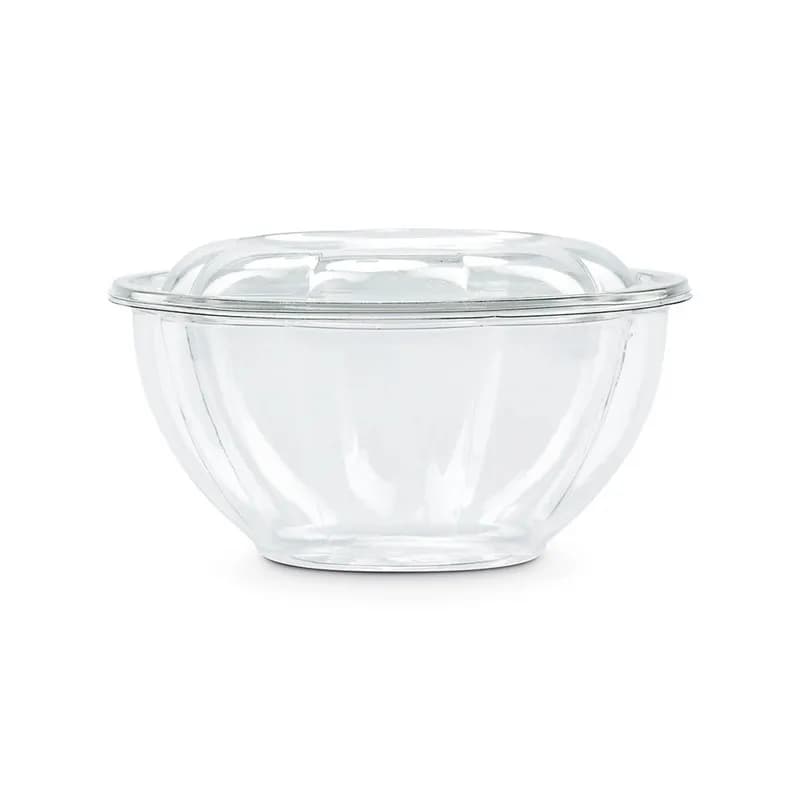 The BOTTLEBOX ® Salad Bowl & Lid Combo With Dome Lid 16 OZ RPET Clear Round 500/Case