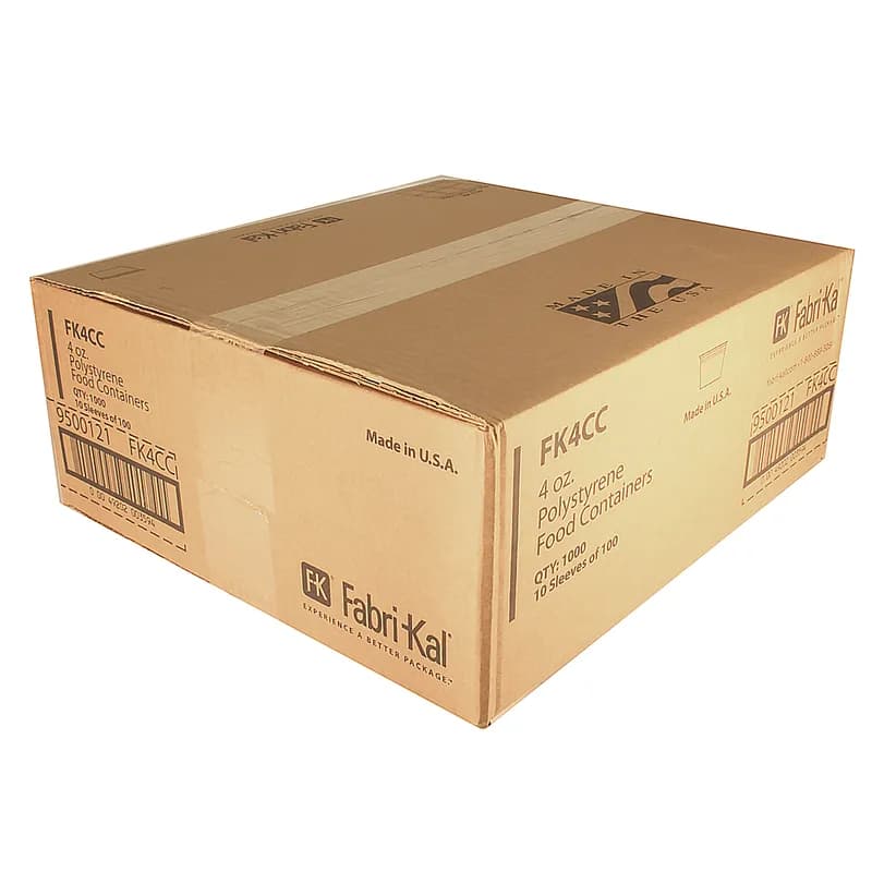 Deli Container Base 4 OZ PS Clear Round 1000/Case