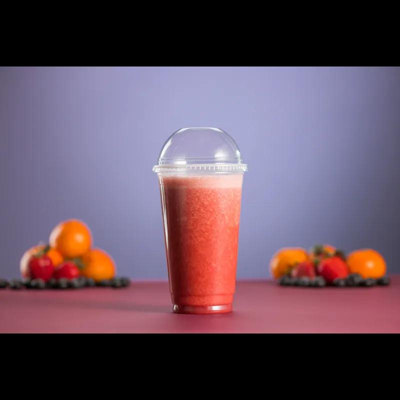 Lid Dome PET Clear For Cup With 1IN Hole 1000/Case