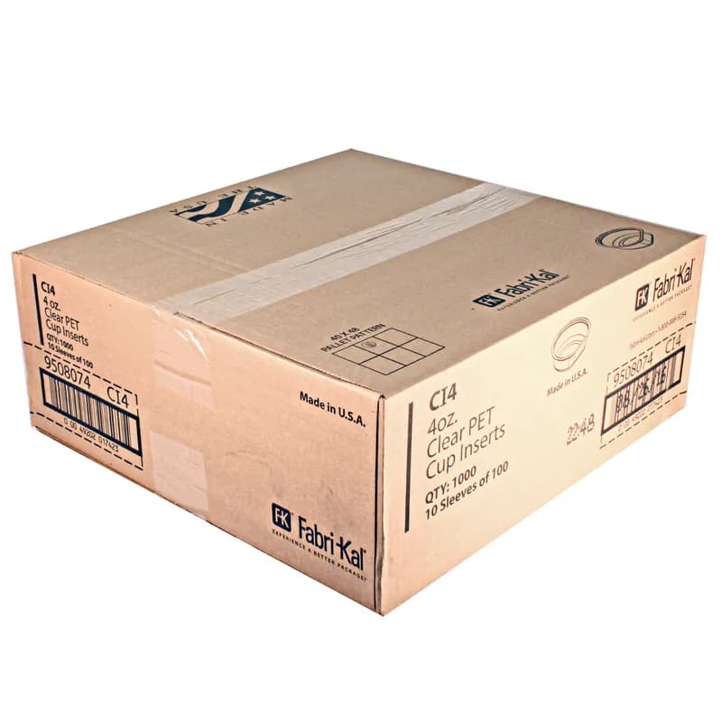 Take-Out Container Insert Parfait Container 4 OZ 3.5X2.7X1.1 IN PET Clear 1000/Case