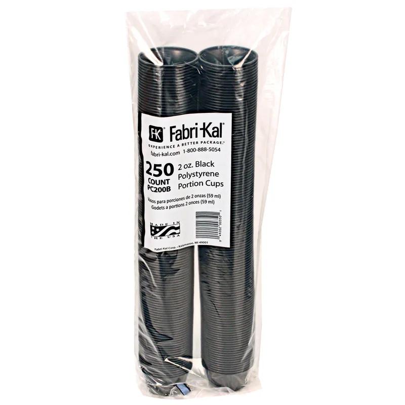 Souffle & Portion Cup 2 OZ HIPS Black Round 2500/Case