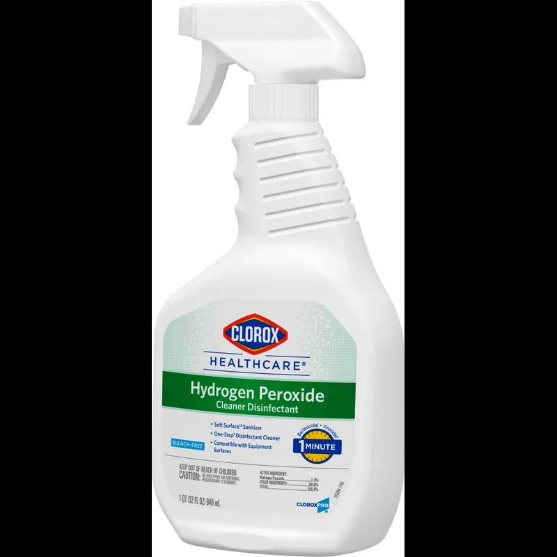 Clorox Healthcare® Hydrogen Peroxide Unscented One-Step Disinfectant 32 FLOZ Multi Surface RTU 9/Case