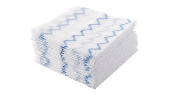 Hygen™ Cleaning Cloth 8X10 IN Microfiber White Blue Refill Disposable 150/Case