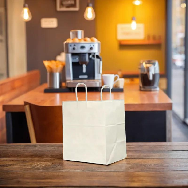 Victoria Bay Shopper Bag 14X10X15.25 IN Paper White With Handle 200/Case