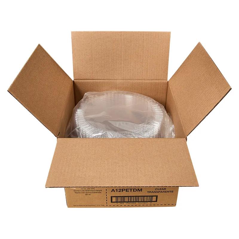 WNA CaterLine® Lid Dome 12X2.75 IN 1 Compartment PET Clear Round For Serving Tray Unhinged 25/Case