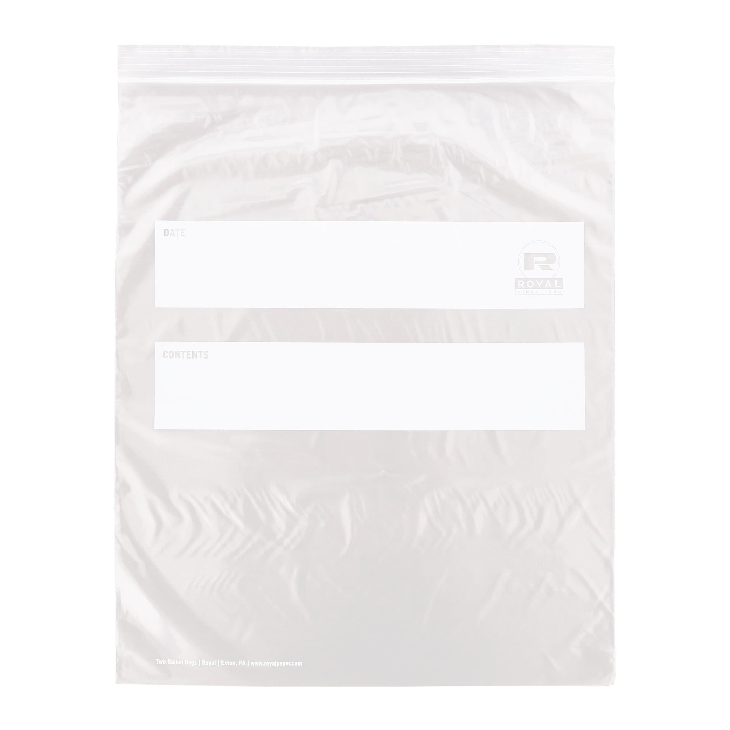 Bag 13X15.63 IN 2 GAL Plastic Clear With Double Zip Seal Closure 100 Count/Pack 1 Packs/Case 100 Count/Case
