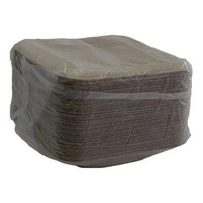Sandwich Take-Out Container Base 5.5X5.5X1 IN Pulp Fiber Kraft Square 300/Case