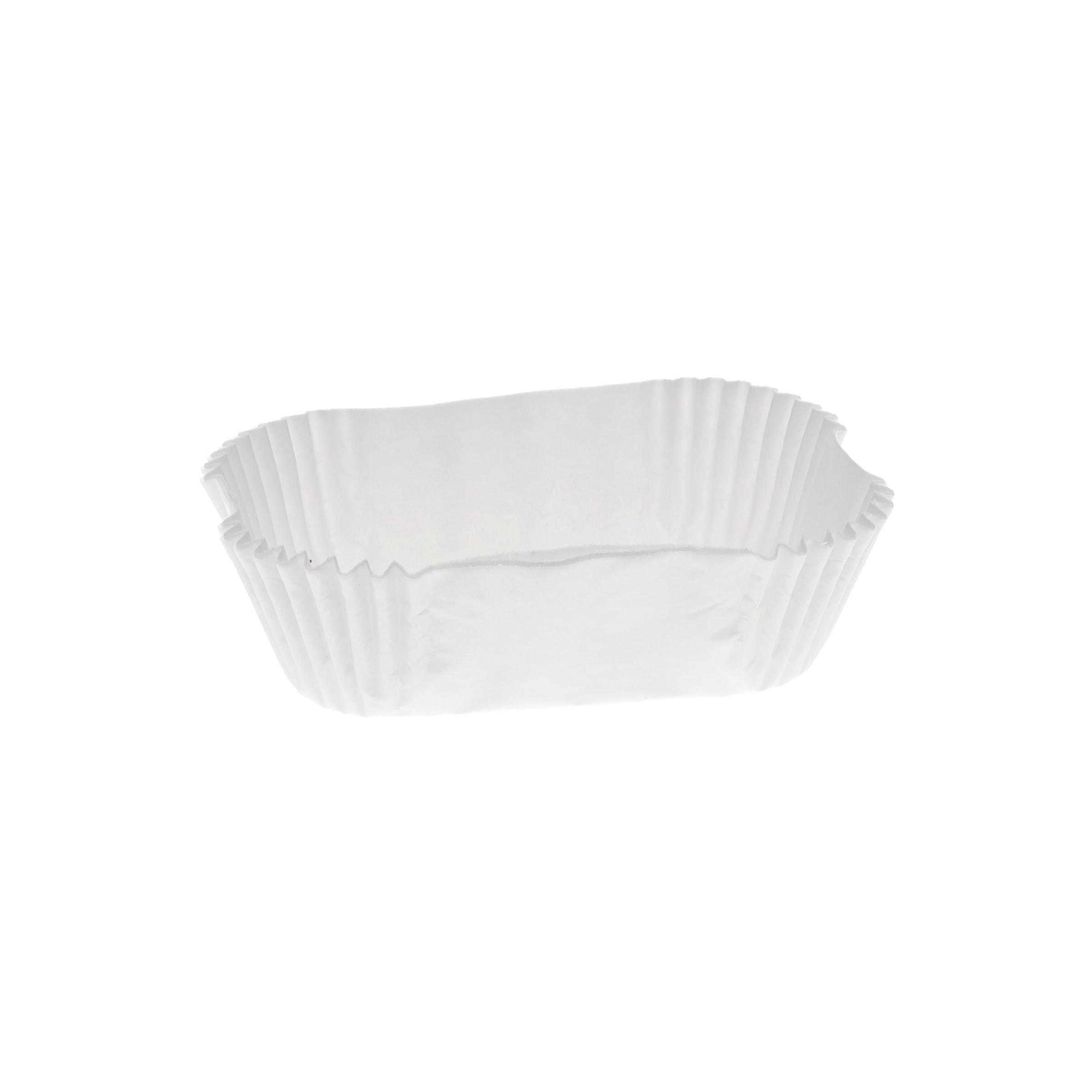 Baking Pan Liner 3.25X2 IN Paper White Oblong Fluted 10000/Case