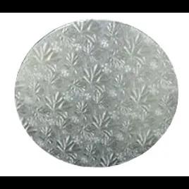 Cake Board 18X0.5 IN Paperboard Silver Round Embossed 12/Case