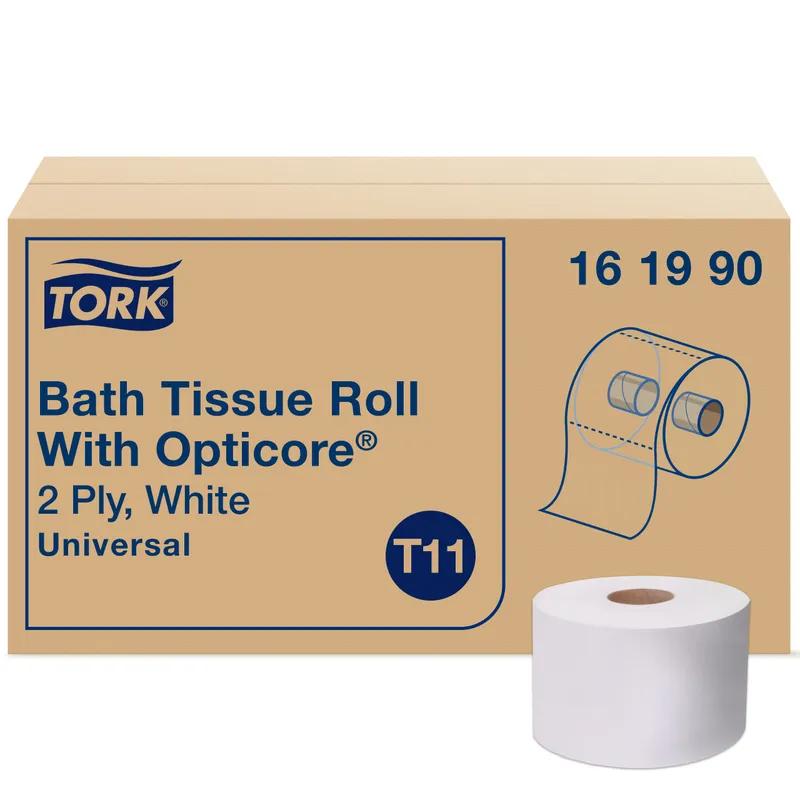Tork OptiCore® Toilet Paper & Tissue Roll T11 4X3.75 IN 288.333 FT 2PLY Universal Embossed 865 Sheets/Roll 36 Rolls/Case