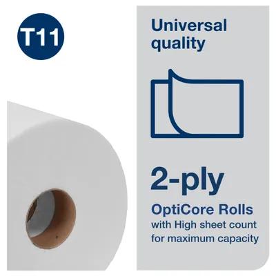 Tork OptiCore® Toilet Paper & Tissue Roll T11 4X3.75 IN 288.333 FT 2PLY Universal Embossed 865 Sheets/Roll 36 Rolls/Case