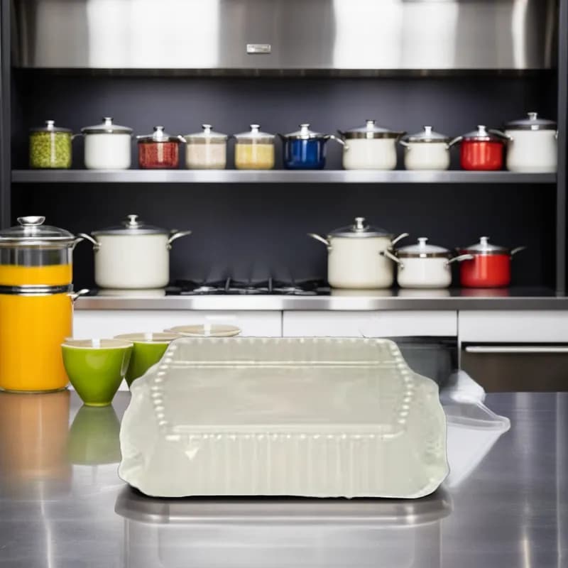 Lid Dome 9.38X7.38X1.63 IN PET Clear Rectangle For Container 250/Case