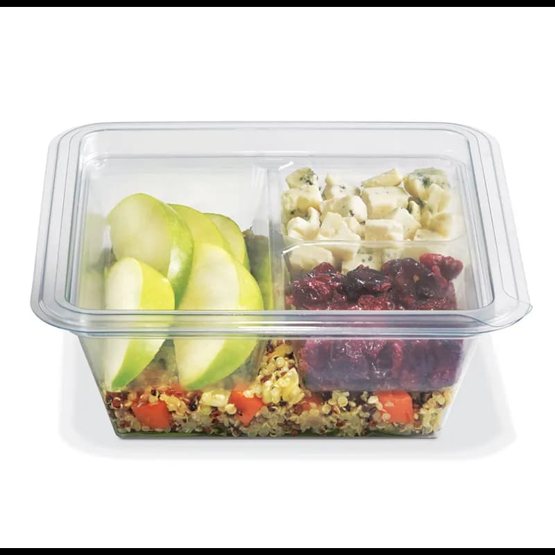 Fresh 'n Clear® EcoStar Deli Container Base 16 OZ PET Clear Square 300/Case