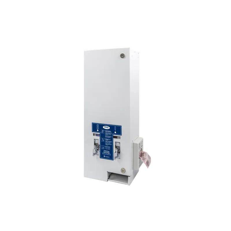 Dual No.1 Vendor Tampon & Pad Dispenser White Metal Free Vend 1/Case