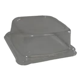 Lid Dome 5.8X5.8X2.1 IN PET Clear Square For Sandwich Wedge 300/Case