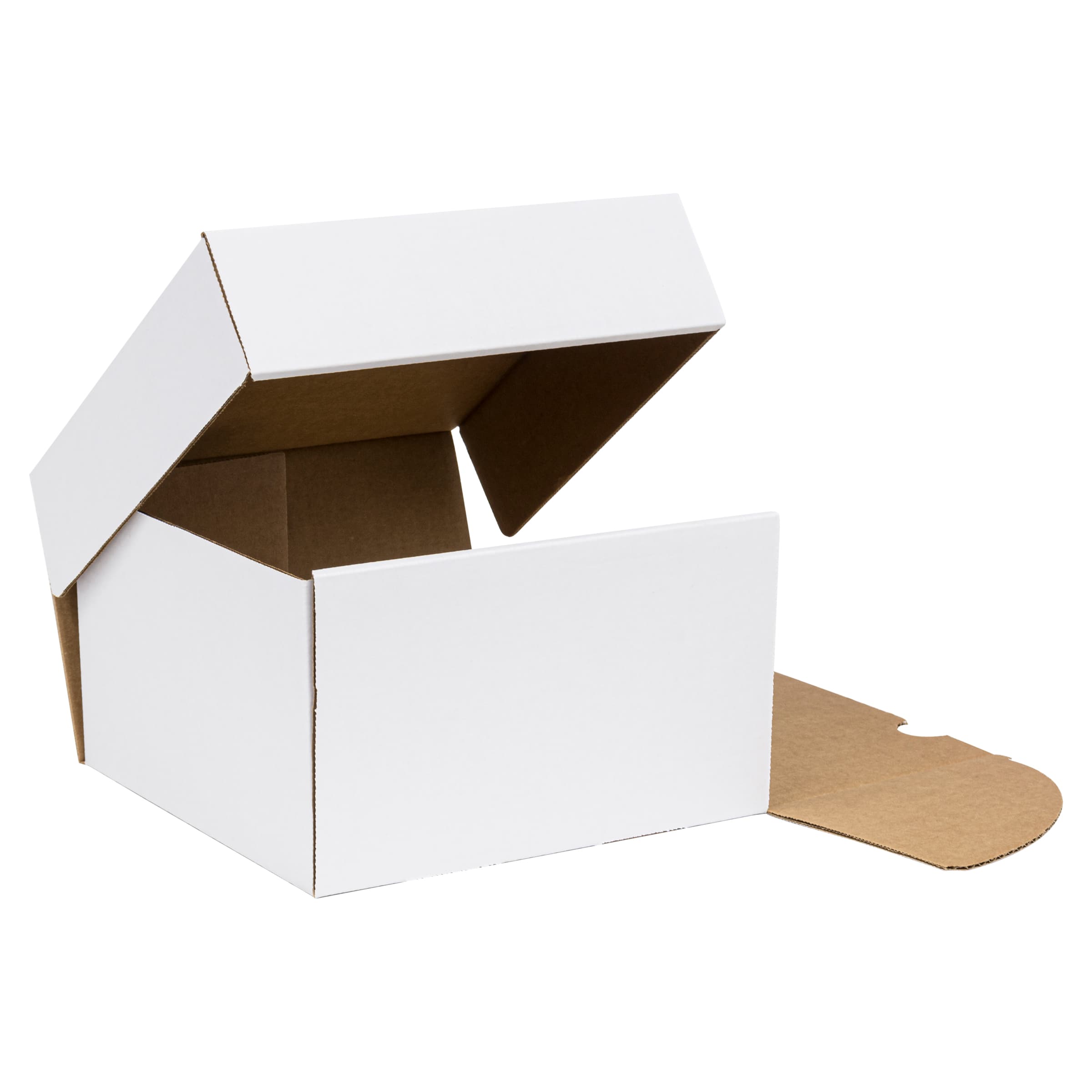 Cake Box 9X9X5.5 IN Corrugated Paperboard White Kraft 50/Case