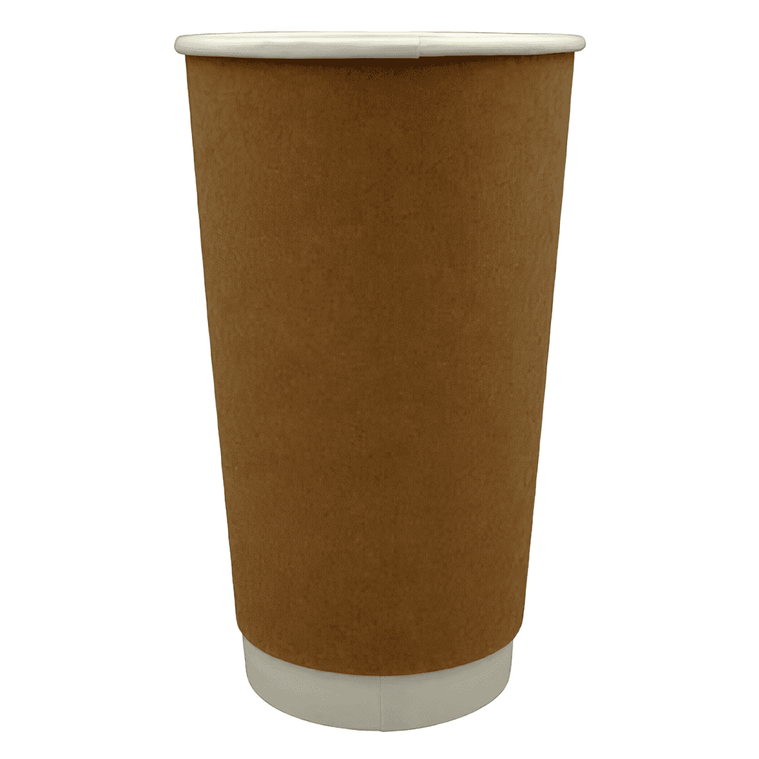 Victoria Bay Hot Cup 20 OZ Double Wall Poly-Coated Paper Kraft 600/Case