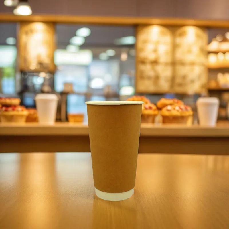 Victoria Bay Hot Cup 20 OZ Double Wall Poly-Coated Paper Kraft 600/Case