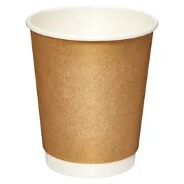 Victoria Bay 80 Series Hot Cup 8 OZ Double Wall Poly-Coated Paper Kraft 25 Count/Pack 20 Packs/Case 500 Count/Case