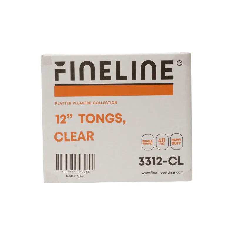 Tongs 12 IN PS Clear Individually Wrapped 48/Case