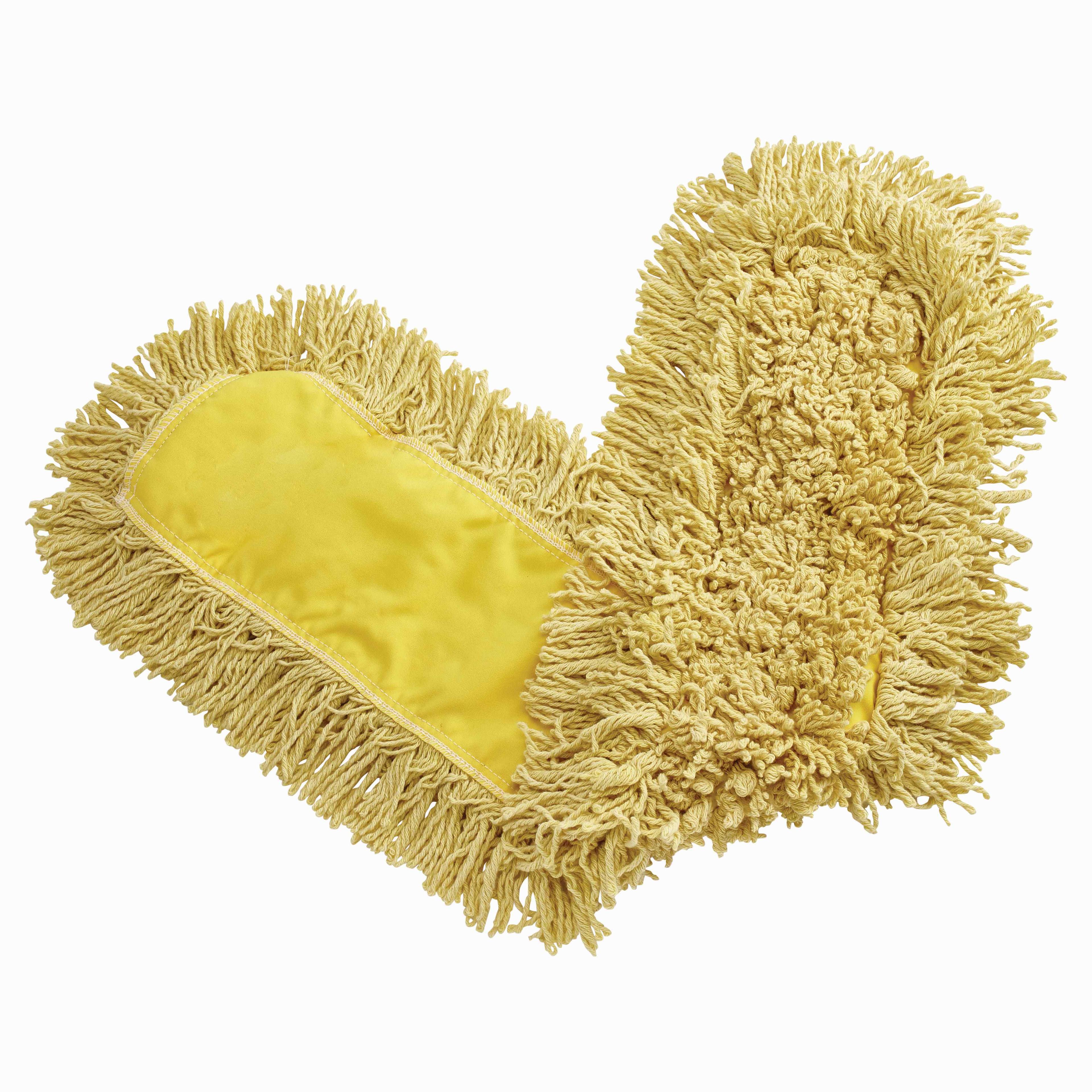 Trapper® Dust Mop 36X5 IN Yellow Cotton Synthetic Blend Loop End Launderable 1/Each