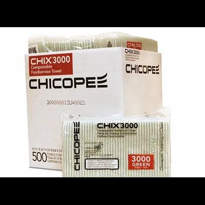 Chicopee® Chix 3000® Food Service Cleaning Towel 12.375X2 IN Green 500/Case