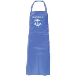 Seafood Apron 39X31 IN Royal Blue Plastic 1/Each